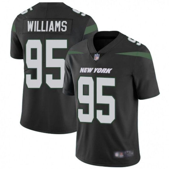 Men New York Jets #95 Quinnen Williams Nike Black Vapor Limited NFL Jersey